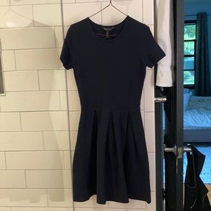 BCBG ribbed navy dress